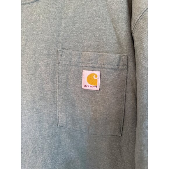 Carhartt Green Loose Fit Short Sleeve Crewneck Pocket T-shirt Size 3XL - Picture 2 of 4